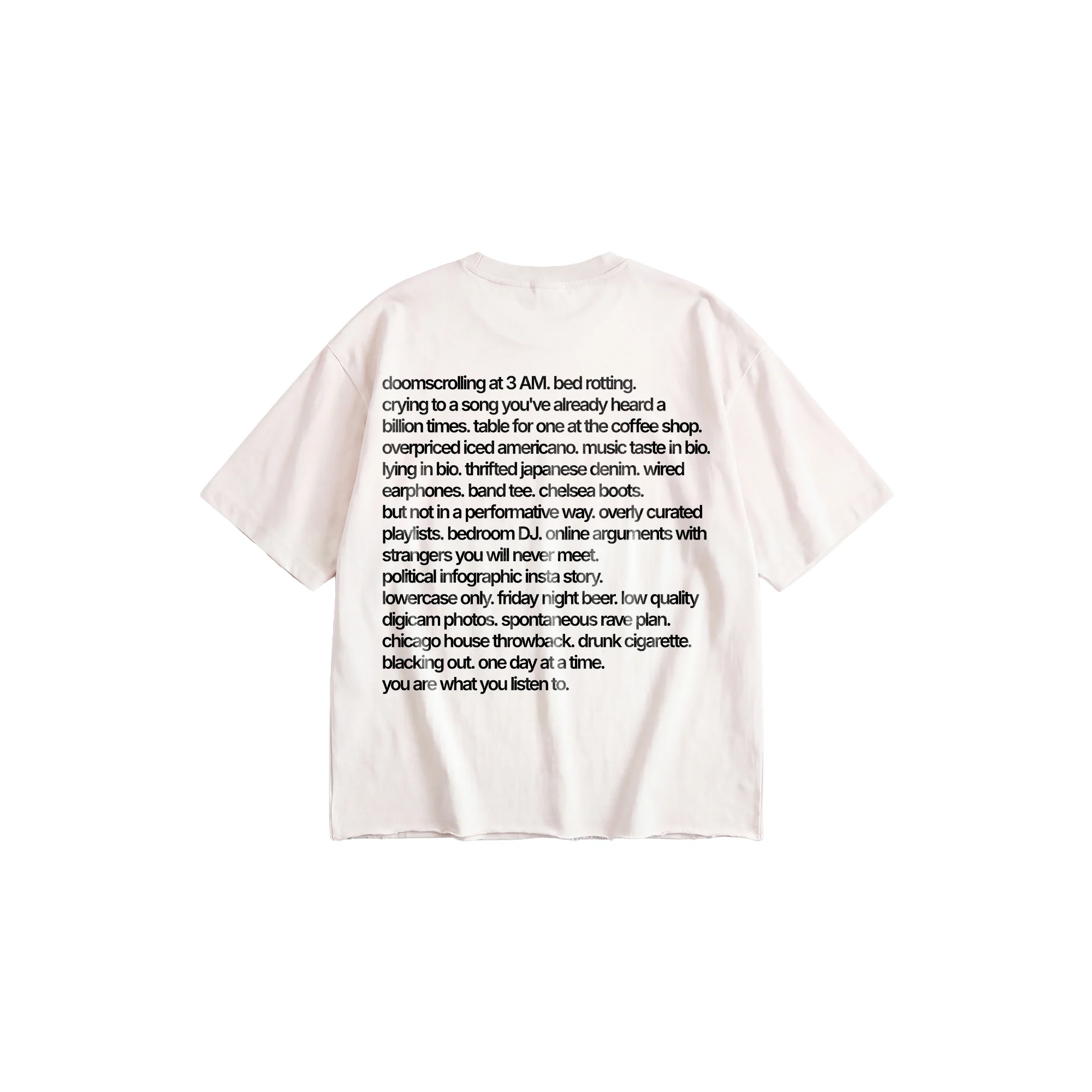 a day in the life cropped tee
