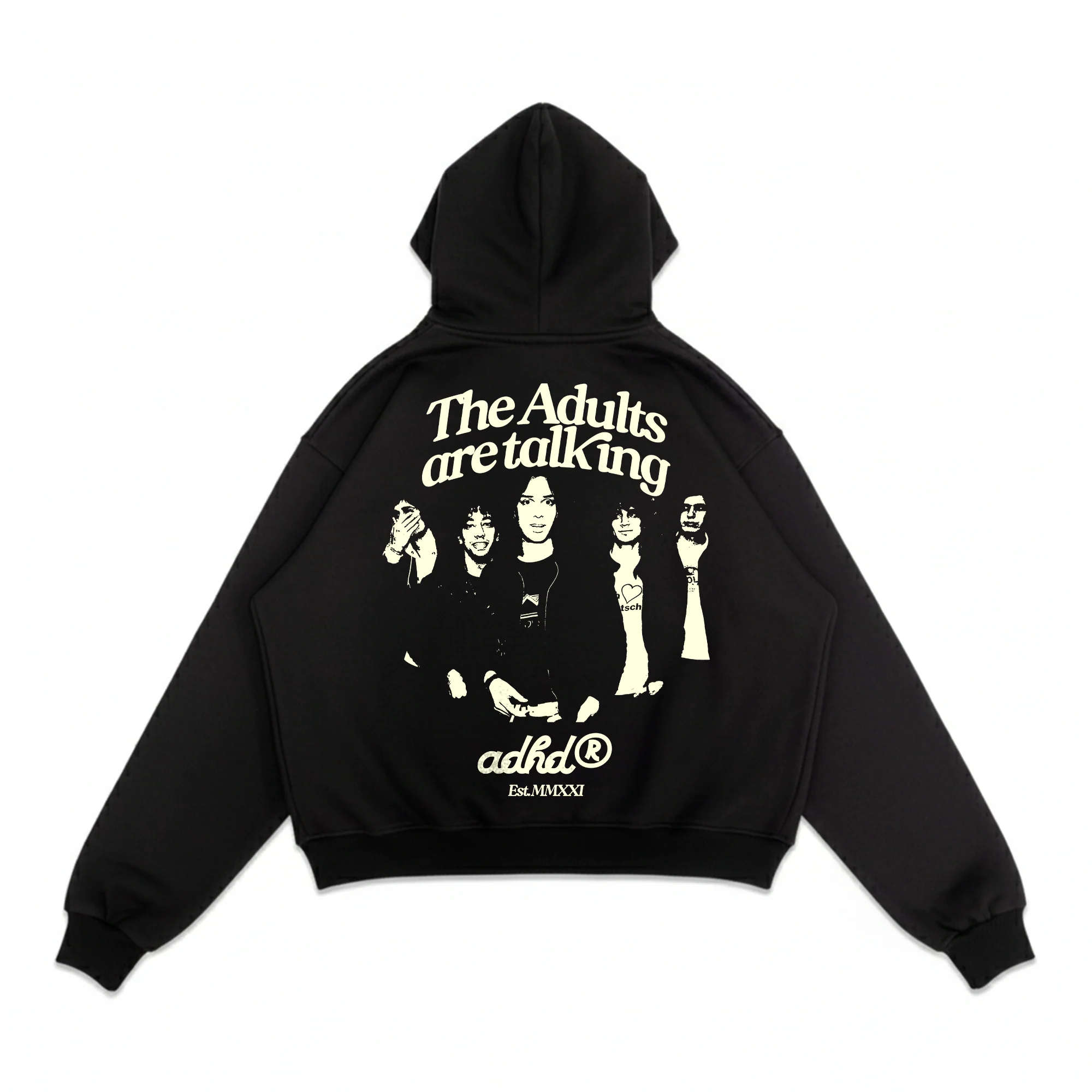 adults are talking oversized zip-up hoodie - Image 3