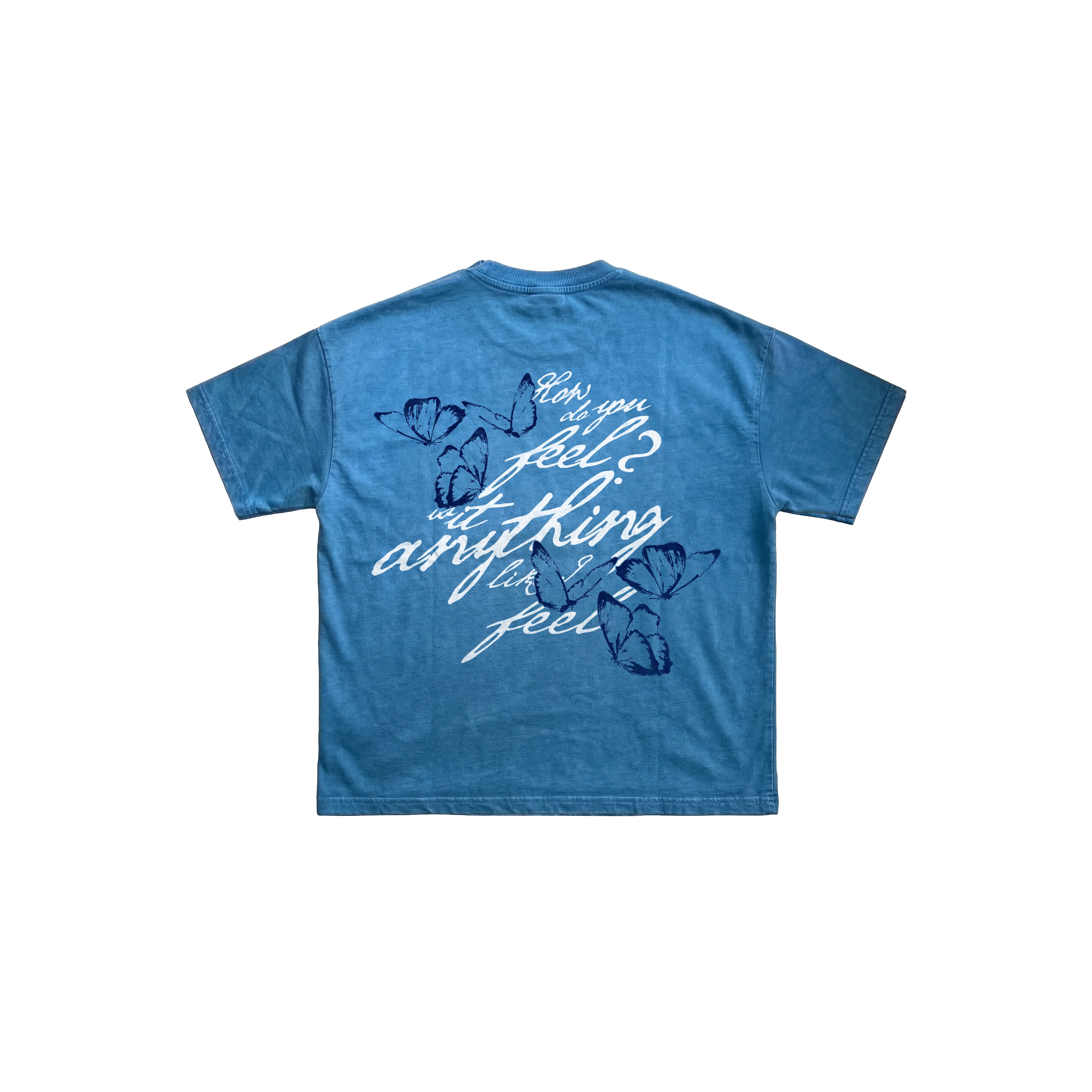 butterflies denim effect boxy tee - Image 5